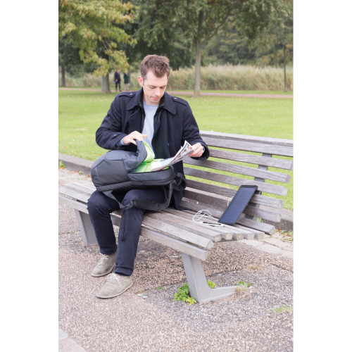 Plecak na laptopa 15,6", ładowarka słoneczna 7W Swiss Peak Eclipse Czarny P762.120 (12)