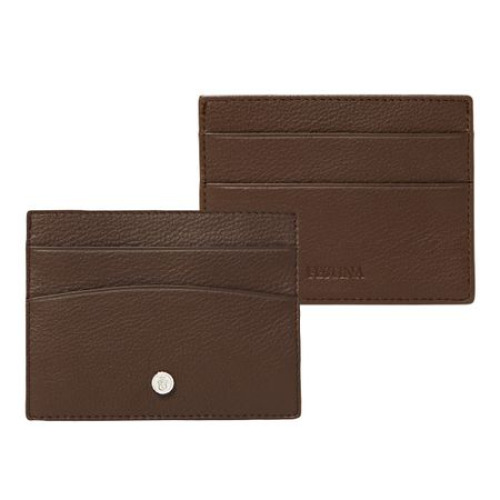 Etui na karty Button Brown Brązowy FLC326Y 