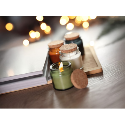 Świeca z wosku roślinnego 70gr Bezowy MO2707-13 (1)