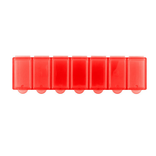 Pojemnik na tabletki z 7 przegrodami | Chuks Czerwony V9597-05 (5)