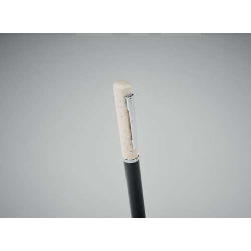 Długopis wykręcany słoma/ABS Bialy/Czarny MO2449-33 (2)