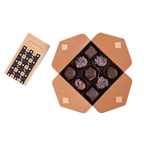 Bombonierka czekoladowa Mozaika 9 szt. Wielokolorwy S0623 