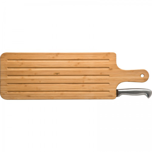 Deska kuchenna bambusowa z nożem ELFRIEDE Brązowy 8887201 (6)