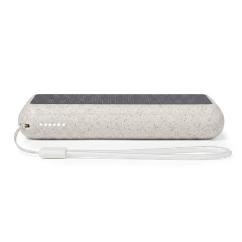 Power bank 5000 mAh ze słomy pszenicznej, ładowarka słoneczna Neutralny V1353-00 