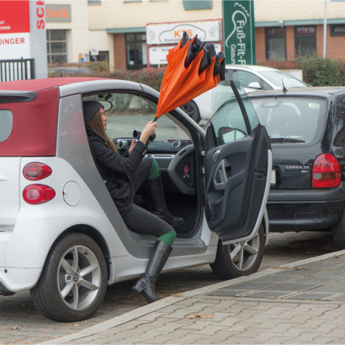 Parasol manualny odwrócony ø120 cm OLIVIA Pomarańczowy 4047610 (9)