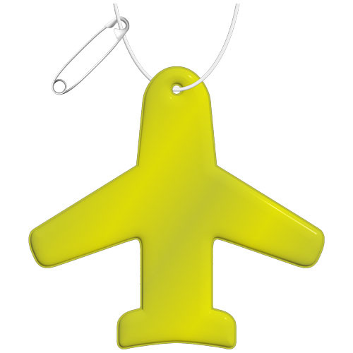 RFX™ reflective odblaskowa zawieszka z PVC, samolot Neonowy żółty 1PR08013 
