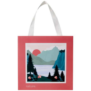 Torba papierowa Smartfold 210 g/m² z uchwytami ze wstążki i błyszczącym laminowaniem – 24 x 10 x 24 cm