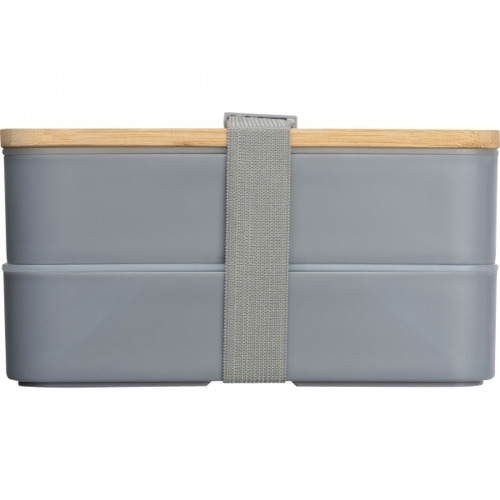 Lunch box 2x600 ml ze sztućcami PESCARA Szary 253107 (3)
