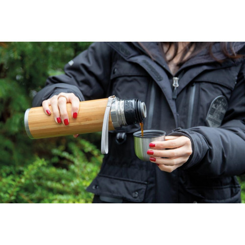 Bambusowy termos 400 ml Brązowy P433.329 (11)