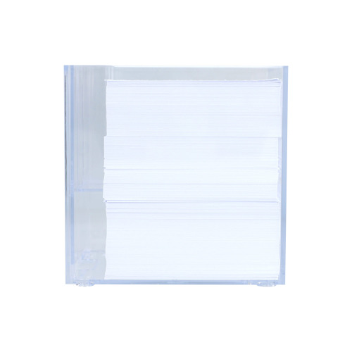 Blok 10x10x10cm w pudełku kostkowym z przegródkami na artykuły biurowe Transparentny LT91767-N0004 (3)