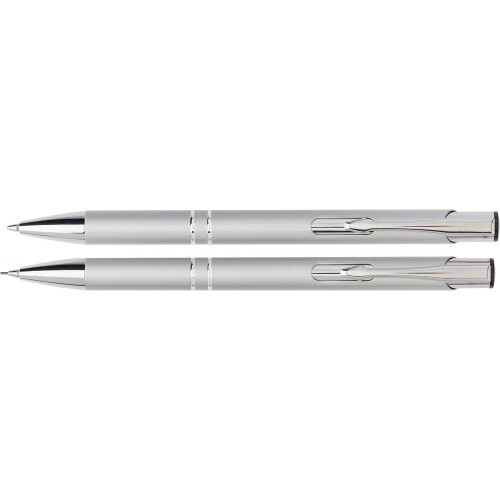 Zestaw piśmienny, długopis i ołówek mechaniczny srebrny V1956-32 (3)