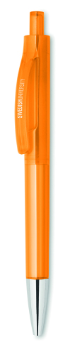 Przyciskany długopis przezroczysty pomarańczowy MO8813-29 (3)