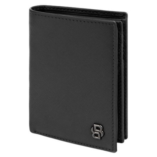 Składany portfel na karty Double B Saffiano Grey Czarny HLG526A (3)