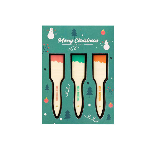 Zestaw Czekoladek Z Nadrukiem Pędzle 3 Szt Wielokolorowy S0660/XM 