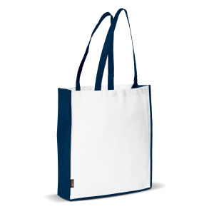 Torba non-woven 75g/m² Biały / ciemnoniebieski