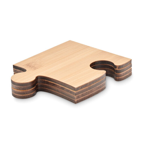 Zestaw 4 podstawek puzzli drewna MO6796-40 (1)