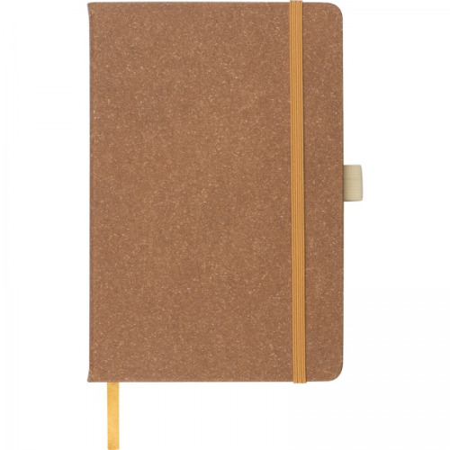 Notatnik A5 w linie ze skóry z recyklingu Brązowy 2274601 (4)