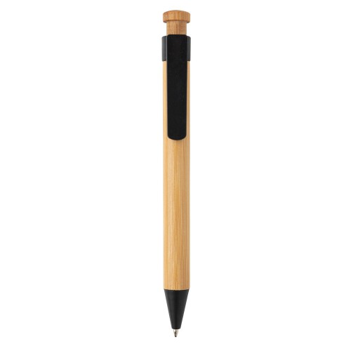 Bambusowy długopis czarny P610.541 (2)