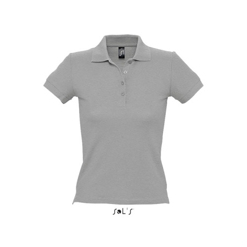 PEOPLE Damskie POLO 210g Grey melange S11310-GY-L 
