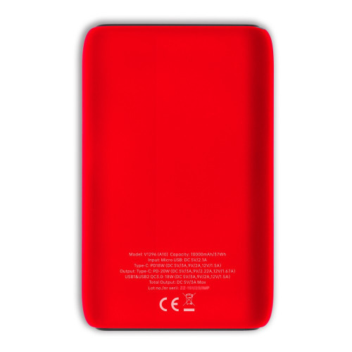 Power bank 10000 mAh | Dashonte Czerwony V1296-05 (4)