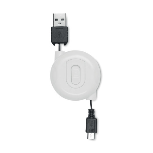 Kabel USB-mikroUSB zwijany biały MO8733-06 