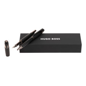 Zestaw upominkowy HUGO BOSS długopis i pióro wieczne - HSS2522A + HSS2524A Czarny