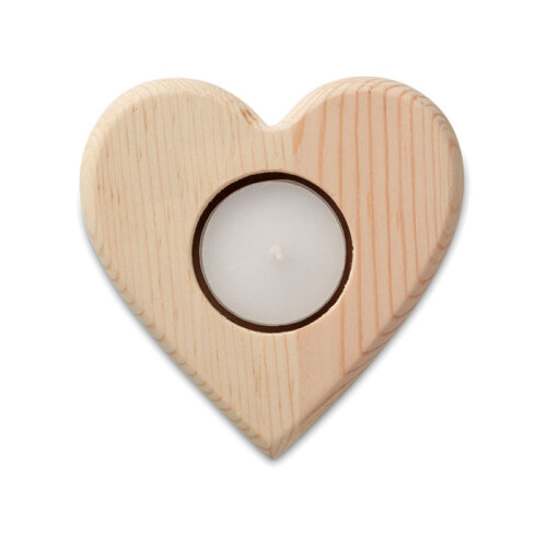 Świecznik serce drewna MO9377-40 