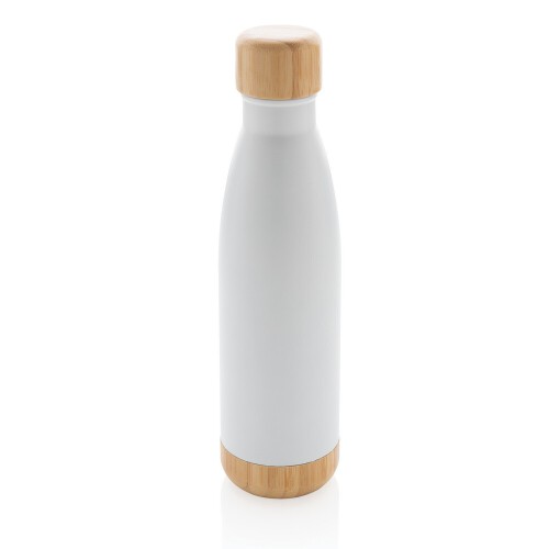 Butelka termiczna 700 ml, bambusowy element biały P436.793 