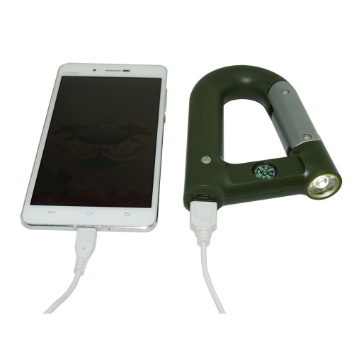 Power Bank z klamrą do paska, latarką i kompasem Czarny EG 019103 2600 (2)