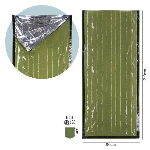 Śpiwór termiczny do sytuacji awaryjnych w terenie Dried Green LT94580-N0049 (5)