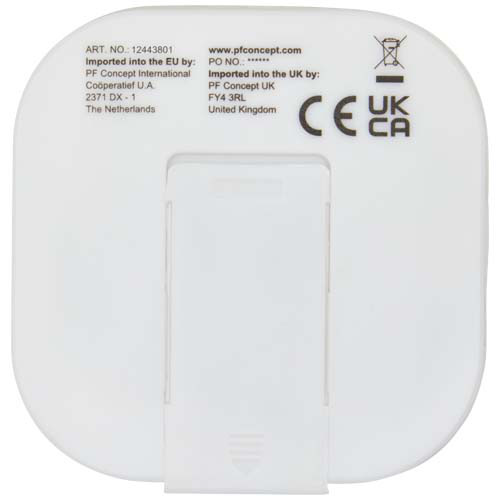 Baekdu przewodowy zestaw słuchawkowy typu C z pudełkiem do przechowywania wykonanym z tworzyw stzucznych pochodzących z recyklingu Biały 12443801 (4)