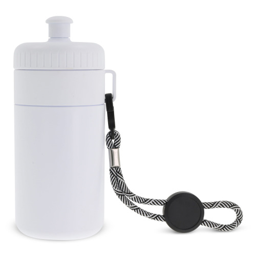 Bidon Sportowy Z Obwódka I Kolorowym Sznurkiem 500ml Biały / biały LT98785-N0101 