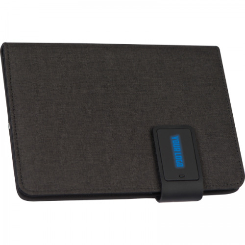 Folder A5 z notatnikiem w linie i power bankiem 4000 mAh GIACOMO Niebieski 2075204 (2)