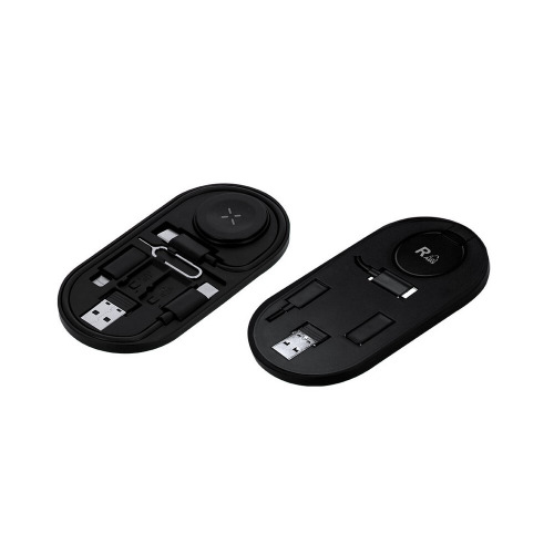 Ładowarka bezprzewodowa 15W z RABS, kabel do ładowania, etui w komplecie Czarny VA606-03 (3)