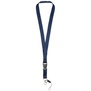 Smycz Sagan z odczepianą klamrą, uchwyt do telefonu Granatowy