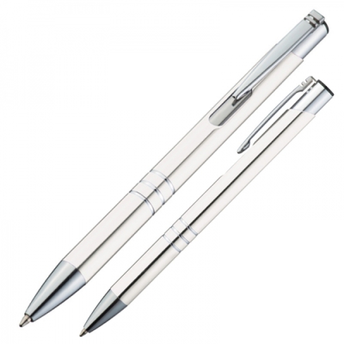 Długopis metalowy ASCOT biały 333906 (1)