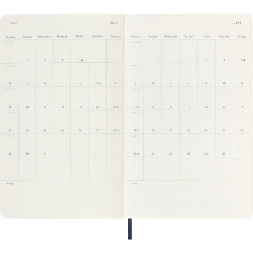 Kalendarz z notatnikiem MOLESKINE ciemnoniebieski VM398-27/2024 (13)