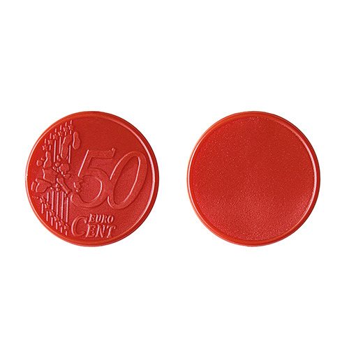 Plastikowy żeton do wózka 0,50 € / Coin 50 Czerwony IP14083352 