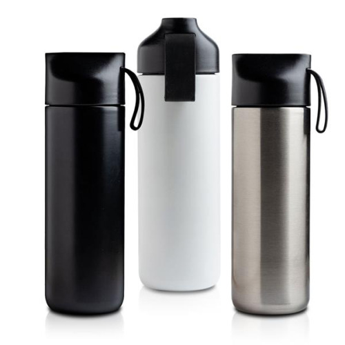 Butelka 600ml termiczna z bambusowym detalem / Drinko Biały IP37061900 (5)