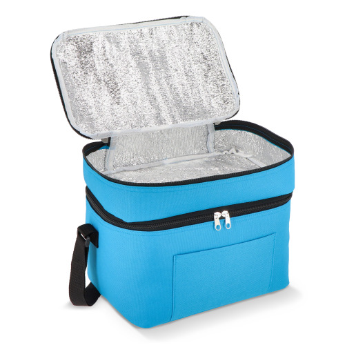 R-PET 600D Dwukomorowa torba chłodząca 30 x 20 x 24 cm 12L Jasnoniebieski LT95393-N0012 (7)