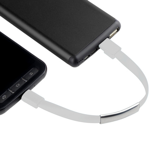 Opaska na rękę, bransoletka, kabel do ładowania i synchronizacji Biały V0331-02 (1)