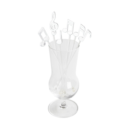 Mieszadełka do napojów Melody 6 szt. Biały QL10267-WH 