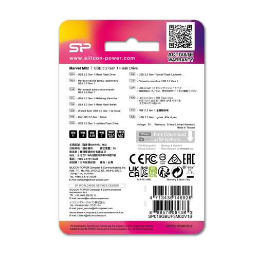 Pendrive Silicon Power Marvel - M02 3,2 128GB Szary EG832407 64GB (3)