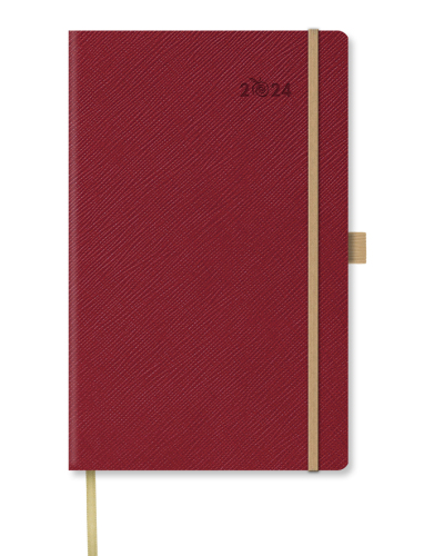 Kalendarz książkowy A5 Eco Apple Pro - tygodniowy Czerwony KKM90 
