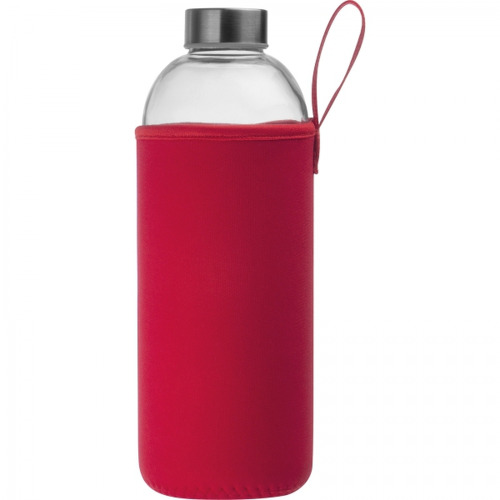 Butelka szklana z pokrowcem 1000 ml JESSICA Czerwony 6242705 (6)
