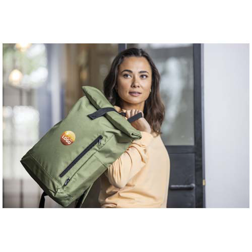 Byron plecak na laptopa 15,6 cala z tworzywa RPET z certyfikatem GRS z zawijanym zamknięciem, 18 l Hale Blue 12065991 (8)