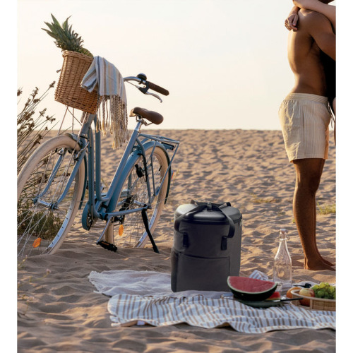 Plecak termiczny 600D RPET Kamienny Szary MO2832-15 (10)