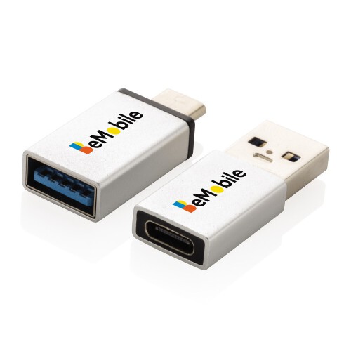 Zestaw adapterów USB A / USB C srebrny P300.102 (7)