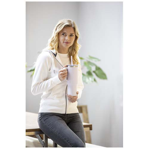 Sydney miedziany kubek próżniowy z podwójnymi ściankami, ze słomką, z certyfikatem RCS 1200 ml Czerwony 10080221 (7)