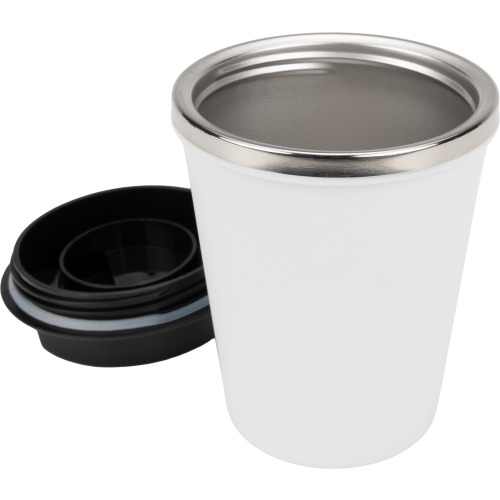 Kubek termiczny 350 ml z powłoką z recyklingu METODY Biały 8496206 (2)
